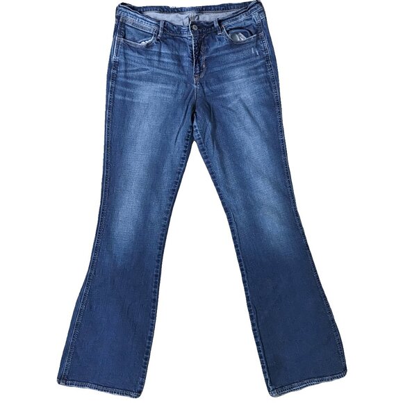 Old Navy Micro Flare Jeans Size 10 Preowned - Picture 1 of 2